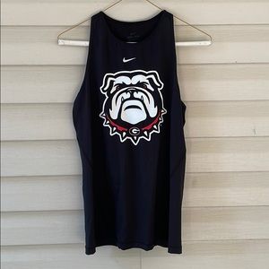 Black Georgia bulldog Nike Dri-fit tank top